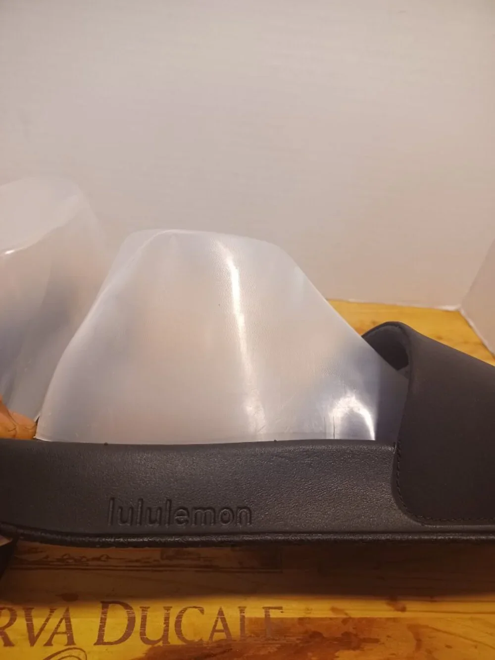 LuLuLemon Black Slides Size 9
